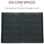 PU Leather Russian Cover 150 Coins Collection Album Holder Book - Image 5