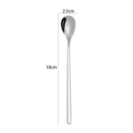2 PCS Stainless Steel Spoon Creative Coffee Spoon Bar Ice Spoon Gold Plated Long Stirring Spoon - Image 2