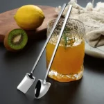 2 PCS Stainless Steel Spoon Creative Coffee Spoon Bar Ice Spoon Gold Plated Long Stirring Spoon - Image 7