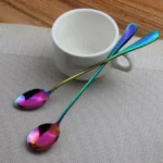 2 PCS Stainless Steel Rainbow Long Handled Coffee Scoops Cold Drink Stirring Spoon for Dessert Cake - Image 7