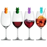 6pcs / Set Wine Glass Silicone Pineapple Mark Distinguisher Party Fruit Shape Cup Mark - Image 3
