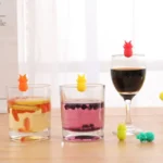 6pcs / Set Wine Glass Silicone Pineapple Mark Distinguisher Party Fruit Shape Cup Mark - Image 4