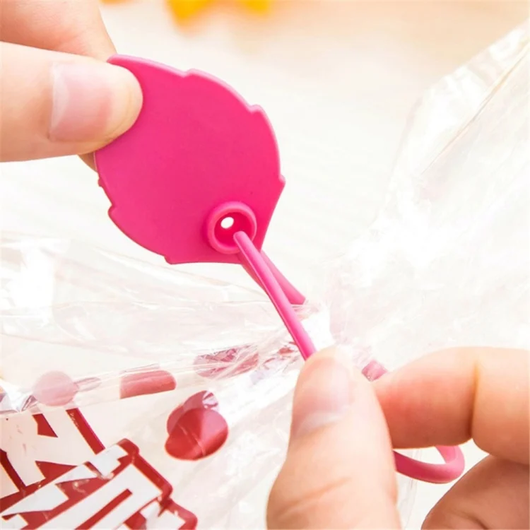 TBD01030221_5.webp 20 PCS Environmental Protection Silicone Plastic Bag Sealing Clip Food Bag Bundle Cable Tie, Random Color Delivery - Image 6