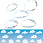 10 PCS Cake Mold Cloud Fondant Cake Decoration Printing Die Cutting Mold - Image 2