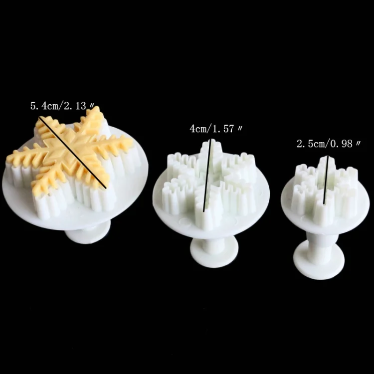 TBD01086564_1.webp 6 PCS Fondant Cake Tool Fine Snowflake Spring Mould Set - Image 2