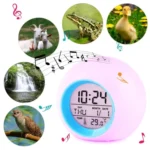 Round Color Light Gradient Alarm Clock Perpetual Calendar Clock - Image 4