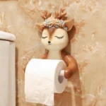 Punch-free Cartoon Animal Creative Home Roll Bathroom Wall-mounted Tissue Box