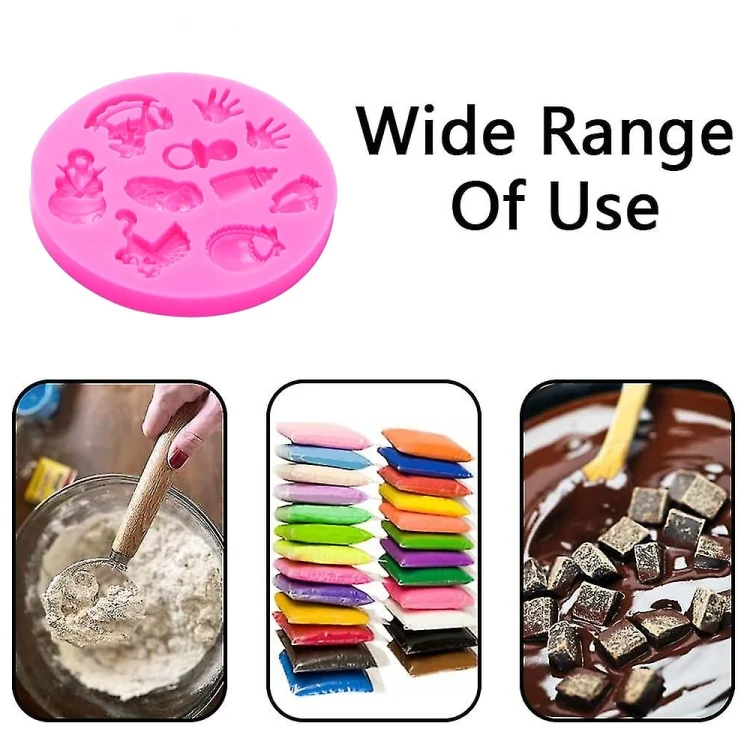 TBD01123044_3.webp 2 PCS Baby Hand Foot Shape DIY Mold Fondant Silicone Cake Chocolate Mold Baking Tool - Image 4