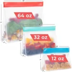 2 Sets PEVA Food Bags Reuse Three-dimensional Thickened Storage Sealed Fresh-keeping Bags, Random Color Delivery - Image 8