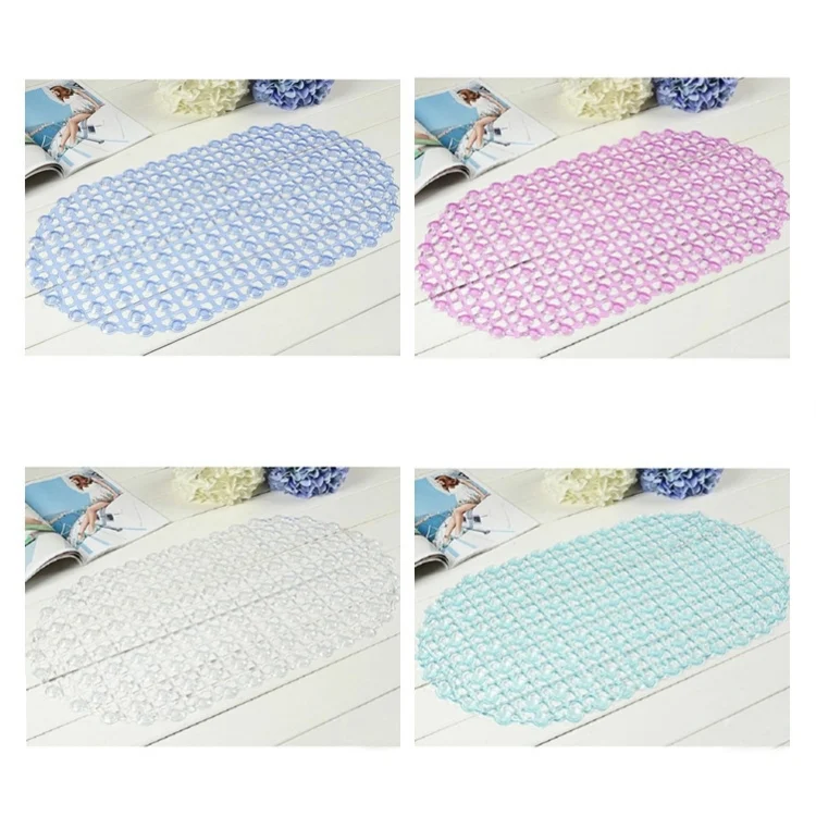 TBD0112525101D_1.webp Waterdrop Bathroom Mat with Suction Cup Massage Foot Mat Bathtub Anti-slip Mat - Image 2