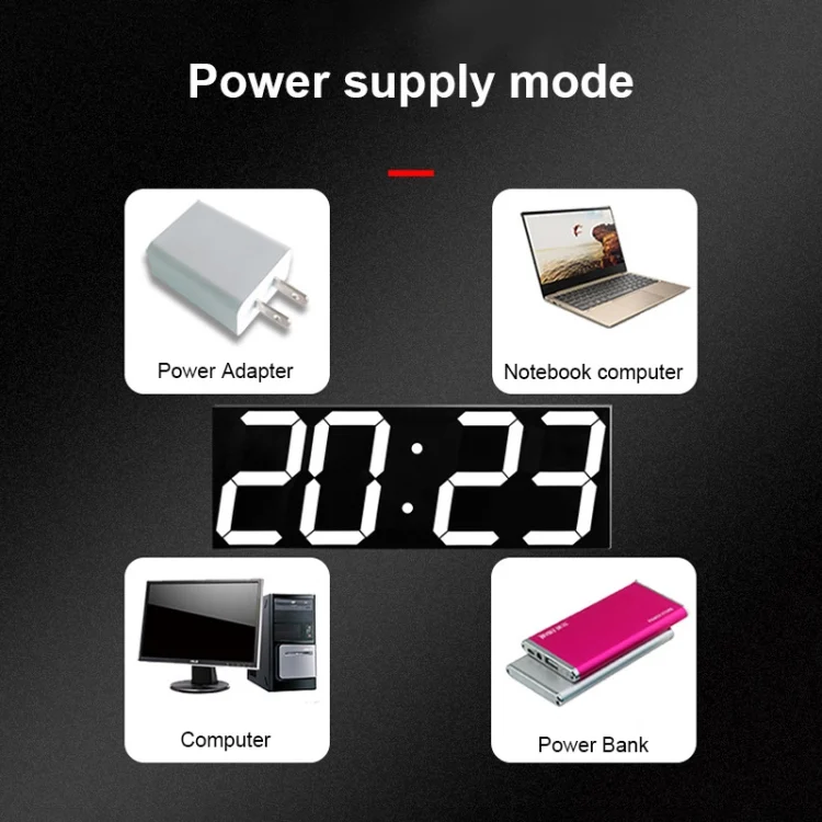 TBD0112552301_10.webp LED Digital Clock Living Room Wall Clock Creative WIFI Clock US Plug - Image 11