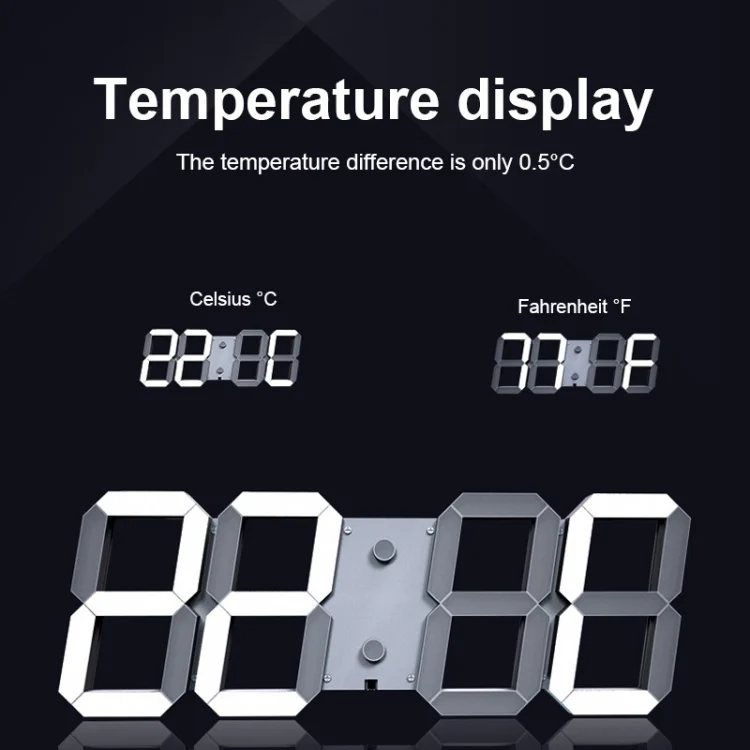 TBD0112552301_11.webp LED Digital Clock Living Room Wall Clock Creative WIFI Clock US Plug - Image 12