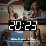LED Digital Clock Living Room Wall Clock Creative WIFI Clock US Plug - Image 5
