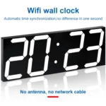 LED Digital Clock Living Room Wall Clock Creative WIFI Clock US Plug - Image 6