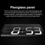 LED Digital Clock Living Room Wall Clock Creative WIFI Clock US Plug - Image 8
