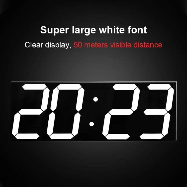 TBD0112552301_9.webp LED Digital Clock Living Room Wall Clock Creative WIFI Clock US Plug - Image 10