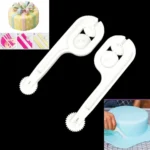 2 PCS Baking Fondant Cake Tool Cutting Roller Cutting Blank Roller Knife Tool