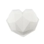 3 PCS Diamond Love DIY Cake Silicone Mold Sponge Baking Tool Chiffon Mousse Dessert Mold
