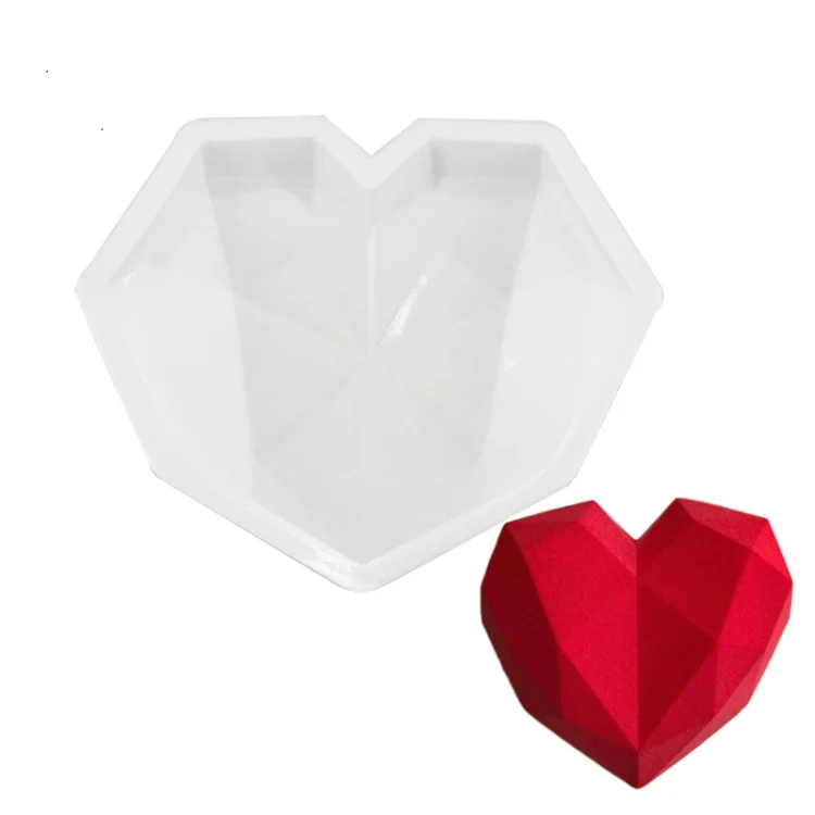 TBD01129818_2.webp 3 PCS Diamond Love DIY Cake Silicone Mold Sponge Baking Tool Chiffon Mousse Dessert Mold - Image 3