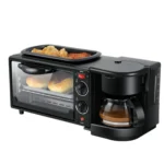 3 in 1 Electric Breakfast Machine Multifunction Coffee Maker + Frying Pan + Mini Oven  Household Bread Pizza Oven - Image 2