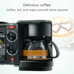 3 in 1 Electric Breakfast Machine Multifunction Coffee Maker + Frying Pan + Mini Oven  Household Bread Pizza Oven - Image 6