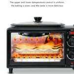3 in 1 Electric Breakfast Machine Multifunction Coffee Maker + Frying Pan + Mini Oven  Household Bread Pizza Oven - Image 8