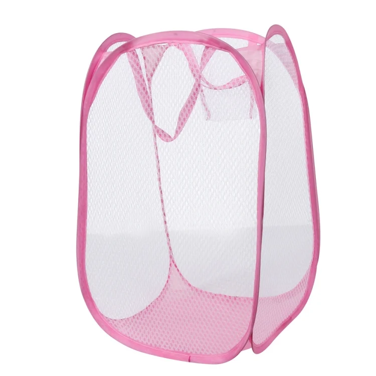 TBD0113703201A_4.webp Foldable Pop Up Wash Bag Laundry Basket Bag Hamper Mesh Storage Pueple Dirty Clothes Basket - Image 5
