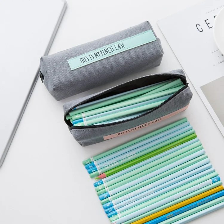 TBD0114877801A_3.webp Creative School Pencil Case Simple Solid Color Large Pen Bag - Image 4