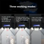 16W Solar Three-head Wall Lamp Outdoor Waterproof Human Body Induction Courtyard Wall Lamp - Image 3