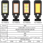 Solar Lamp Body Induction Wall Lamp LED Outdoor Waterproof Lighting Street Lamp - Image 9