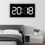 Creative Wall Clock Alarm Clock Simple Remote Control Perpetual Calendar Electronic Clock US Plug - Image 2