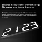 Creative Wall Clock Alarm Clock Simple Remote Control Perpetual Calendar Electronic Clock US Plug - Image 13