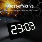 Creative Wall Clock Alarm Clock Simple Remote Control Perpetual Calendar Electronic Clock US Plug - Image 7
