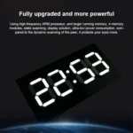 Creative Wall Clock Alarm Clock Simple Remote Control Perpetual Calendar Electronic Clock US Plug - Image 9