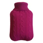 Hot Water Bottle Solid Color Knitting Cover (Without Hot Water Bottle) Water-filled Hot Water Soft Knitting Bottle Velvet Bag
