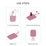 Hot Water Bottle Solid Color Knitting Cover (Without Hot Water Bottle) Water-filled Hot Water Soft Knitting Bottle Velvet Bag - Image 3