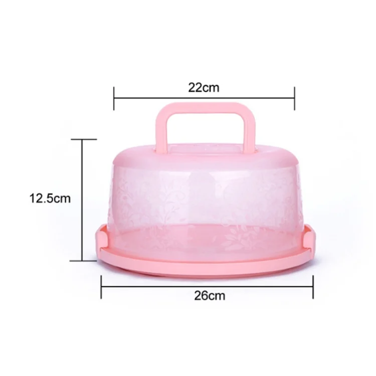 TBD0122980201A_3.webp Plastic Round Handle Storage BoxePortable Cake Box - Image 4