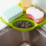 Practical Kitchen Sink Corner Storage Rack Sponge Holder Wall Mounted Tray - Image 2