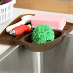 Practical Kitchen Sink Corner Storage Rack Sponge Holder Wall Mounted Tray - Image 4
