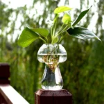 Mushroom Shaped Glass Vase Terrarium Bottle Container Flower Home Table Decoration - Image 2