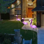 3 in 1 Waterproof Solar Flamingo Lawn Light LED Garden Path Landscape Lights Night Lamp - Image 3