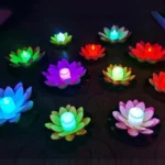 3 Color LED Flood Light Artificial Lotus Floating Flower Shape Lamps For Outdoor Swimming Pool Wishing Party - Image 4