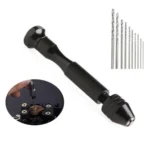 11 In1 Mini Manual Drill With Drill Plastic Walnut Wenwan Punching Tool - Image 2