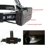 300-400LM 4 x XML-T6 + 2 x COB + 2 x Red LED Head Lamp Flashlight Torch Lantern - Image 4
