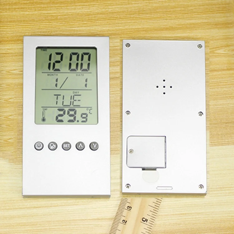 TBD01265579_5.webp Transparent Desk Clock Pencil Holder Removable Desktop Table Digital Clock - Image 6