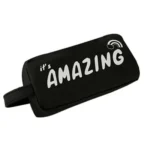 Large Black Letter Creative Silicone Pen Box Pencilcase School Stationery Supplies