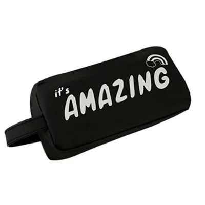 Large Black Letter Creative Silicone Pen Box Pencilcase School Stationery Supplies