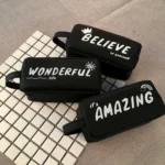 Large Black Letter Creative Silicone Pen Box Pencilcase School Stationery Supplies - Image 3