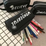 Large Black Letter Creative Silicone Pen Box Pencilcase School Stationery Supplies - Image 5