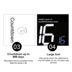 Multifunctional LED Wall Clock Creative Digital Clock - Image 8